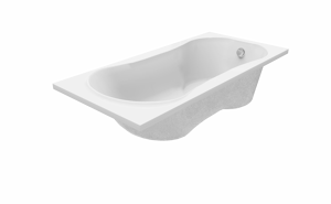 Luca Varess Trasime baignoire encastrable simple 170 x 80 cm acrylique blanc mat