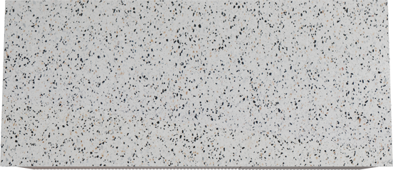 Storke Ribs zwevend badmeubel 120 x 52 cm notenhout met Tavola enkel of dubbel wastafelblad in mat wit/zwart terrazzo, Verticale symmetrische rechte ribbel