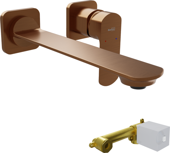 Blaufoss Bodan robinet de lavabo encastré brushed rosegold incl élément intégré