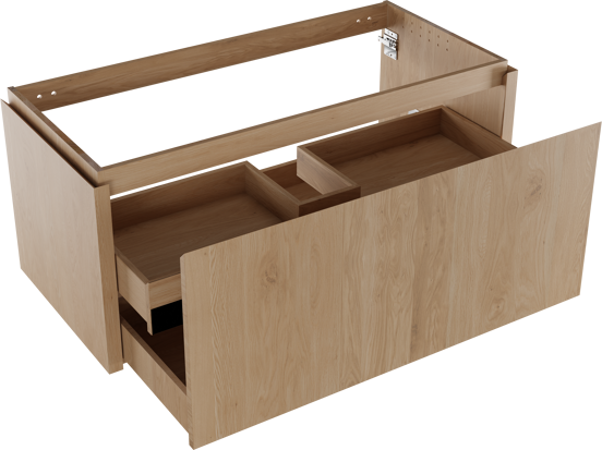 Balmani Eclips meuble sous-lavabo suspendu 120 x 55 cm Chêne naturelle 2 tiroirs