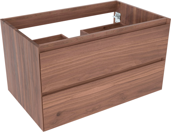 Balmani Mitra meuble sous-lavabo suspendu 90 x 55 cm noyer Américain 2 tiroirs