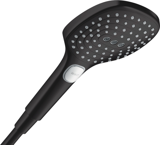 Hansgrohe Raindance Select E 120 handdouche 3 straalsoorten mat zwart