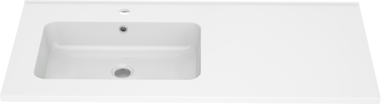 Linie Vano Waschtisch, links, Marmorkomposit glänzend, 100 x 46 cm