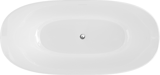 Luca Varess Marcia baignoire îlot ovale 170 x 80 cm acrylique blanc brillant