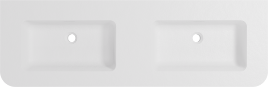 Storke Mata Soft Doppelwaschtisch matte solid surface 140 x 46 cm
