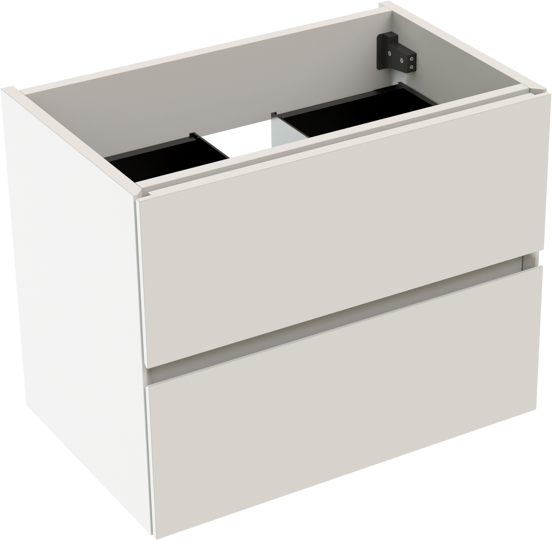 Storke Edge zwevende wastafelonderkast 60 x 40 cm mat wit 2 lades