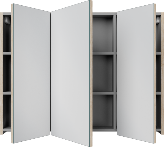 Linie Montro spiegelkast 100 x 75 cm lichte eik
