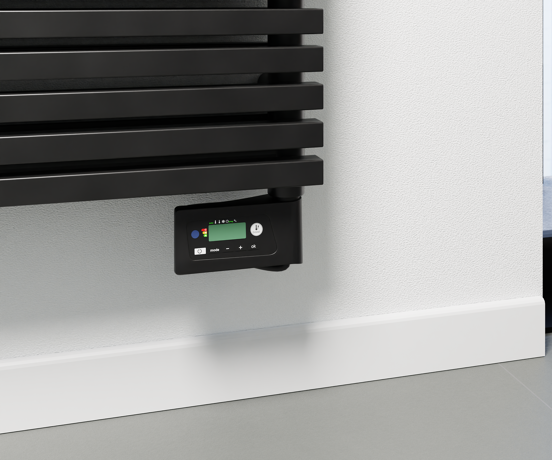 Vipera Heizkörperthermostat für elektrischen Handtuchheizkörper programmierbar schwarz