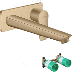 Hansgrohe Talis E robinet mural lavabo Brushed bronze incl élément intégré