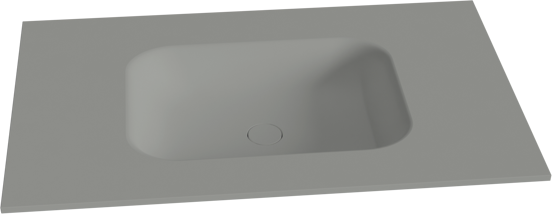 Balmani Tablo Arcato enkele wastafel met crepine mat steengrijze Solid Surface 90 x 55 cm