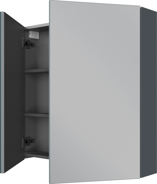 Linie Montro armoire de toilette 80 x 75 cm bleu anthracite