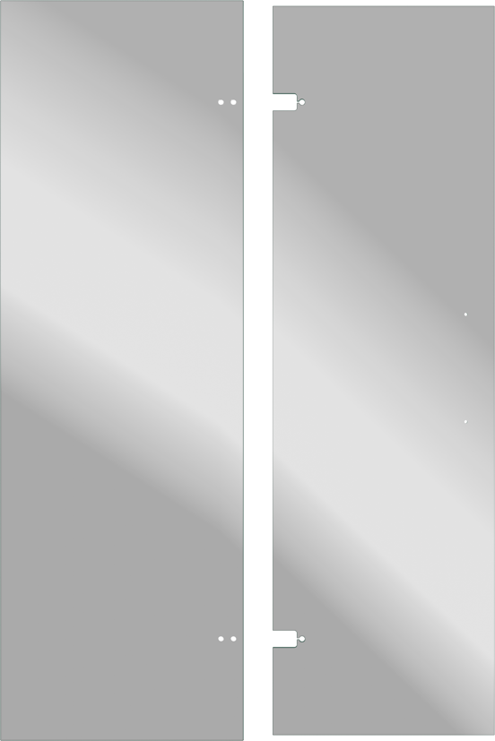 Balmani Senses Design Dusche Drehtür umkehrbar 140 x 210 cm Reflex-Spiegelglas, inklusive Coating