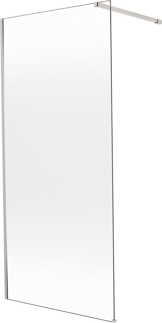 Balmani Modular inloopdouche: 100 x 200 cm, Permafrost met coating, Brushed CoolMetal profielen