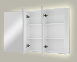 Linie Montro armoire de toilette lumineuse 120 x 75 cm blanc brillant