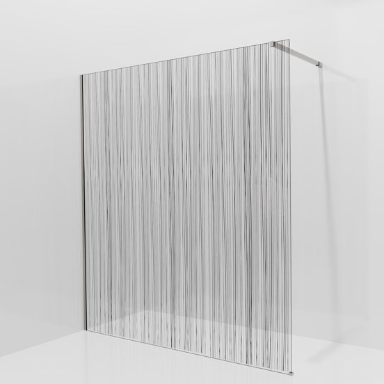 Balmani Modular Walk-In Dusche: 180 x 200 cm, Mikado, inklusive Coating, Profil Brushed Inox