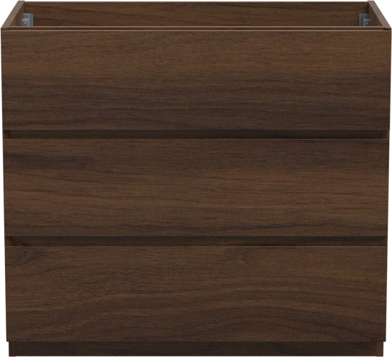 Storke Edge meuble sous-vasque a poser 95 x 52 cm noyer 3 tiroirs