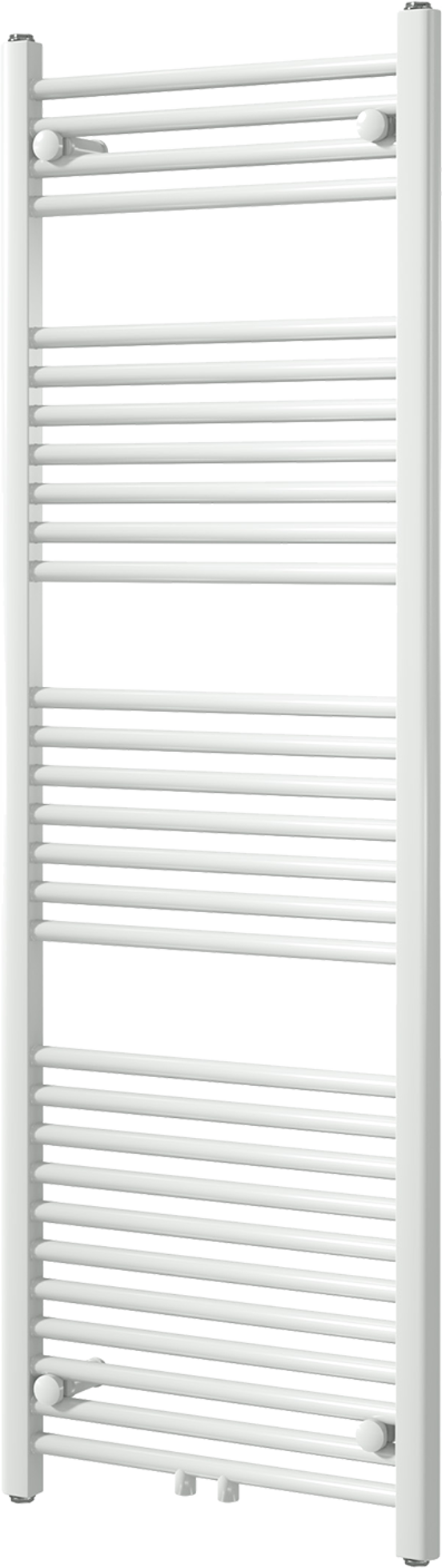 Vipera Kanza enkele handdoekradiator 50 x 150 cm centrale verwarming hoogglans wit zij- en middenaansluiting 679W