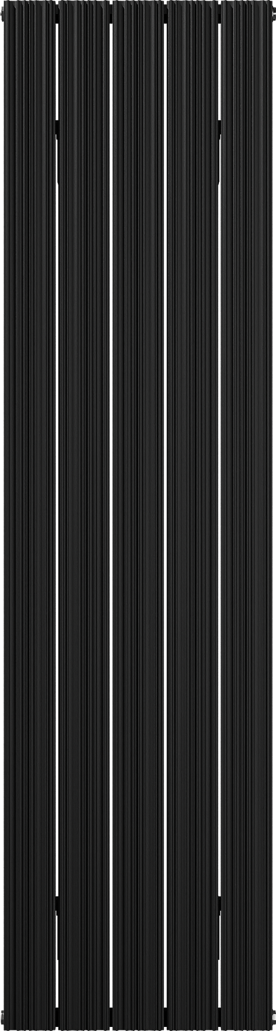 Vipera Mares sèche-serviettes simple 47 x 180 cm chauffage central noir mat raccordements latéral et central possibles 1259W