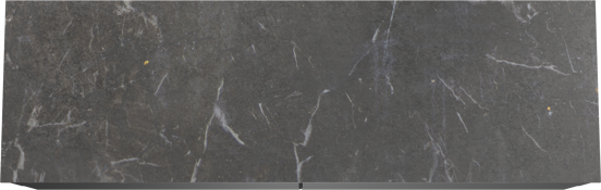Balmani Mitra zwevend badkamermeubel 180 x 55 cm mat zwart met Stretto enkel of dubbel tablet in marmer pietra grey