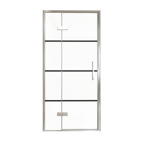 Balmani Senses Design douche draaideur links 100 cm x 210 cm Lined glas, Chroom profielen
