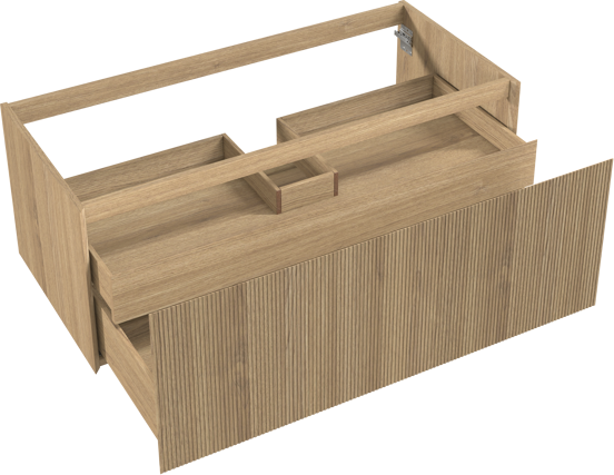 Balmani Fila meuble sous-vasque suspendu 120 x 55 cm plaqué chêne naturel 2 tiroirs