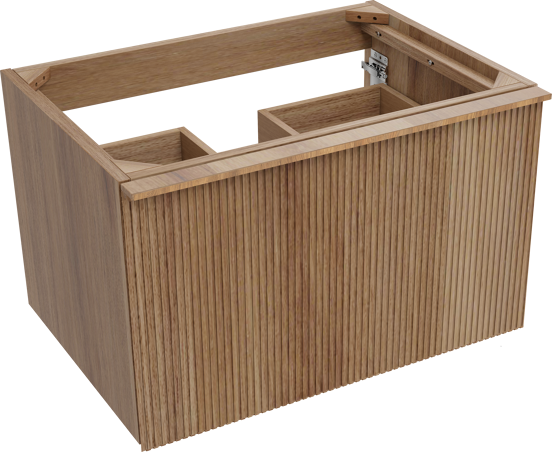 Balmani Forma zwevende wastafelonderkast 75 x 55 cm teakhout 2 lades