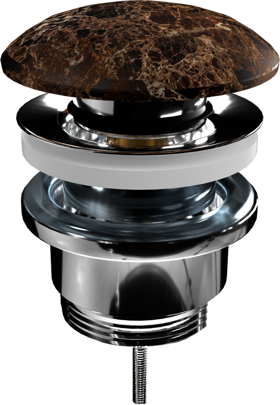 Balmani Click Curved Ablaufventil, verriegelbar, Dark Emperador