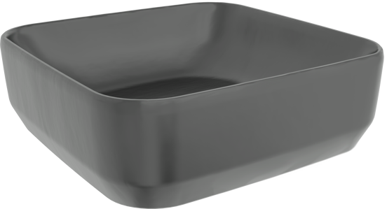 Luca Varess Messina vasque à poser porcelaine noir mat carré 36 x 36 cm