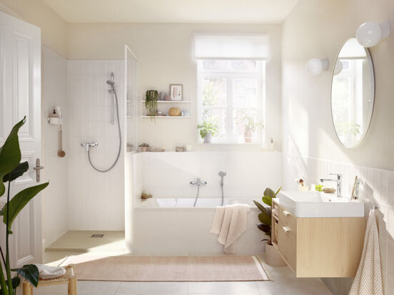 Hansgrohe Rebris 110 Niedrige Waschtischarmatur Chrom glänzend