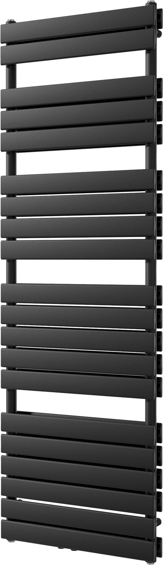 Vipera Vulcan dubbele handdoekradiator 60 x 183,5 cm centrale verwarming mat zwart zij- en middenaansluiting 1.975W