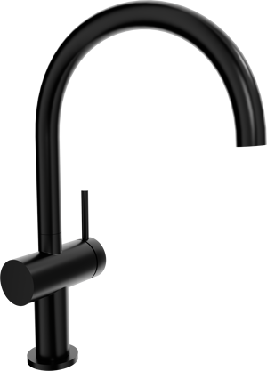 Blaufoss Round 360 EcoStart robinet de lavabo réhaussé noir mat