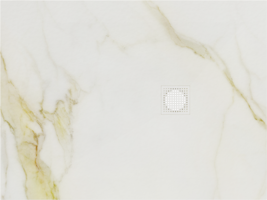 Balmani Impress receveur de douche 120 x 90 cm composite aspect marbre blanc structure rock