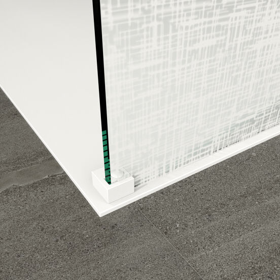 Balmani BMSS inloopdouche 90 x 200 cm linnen wit glas mat wit profiel
