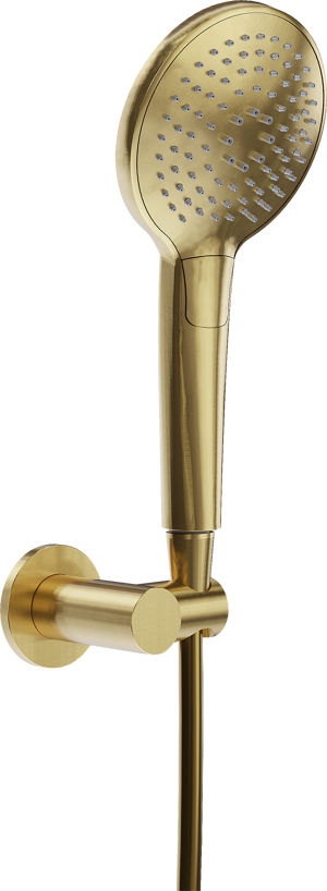 Blaufoss Round douchekop met slang 3 straalsoorten Brushed Gold