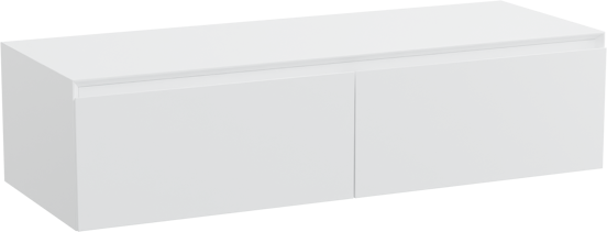 Storke Edge Modulo meuble sous-lavabo suspendu 130 x 48 cm blanc brillant 2 tiroirs