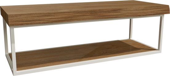 Balmani Life Edge Mini handenwasser 55 x 22,5 cm teak met witte frame