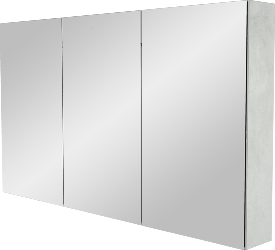 Storke Reflecta spiegelkast 130 x 75 cm beton zilvergrijs