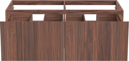 Balmani Fila zwevende wastafelonderkast 135 x 55 cm fineer notenhout 4 lades