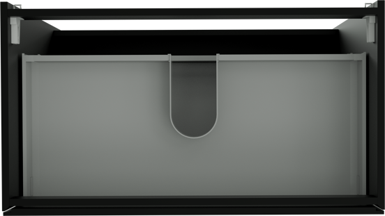 Storke Edge meuble sous-vasque a poser 95 x 52 cm noir mat 3 tiroirs