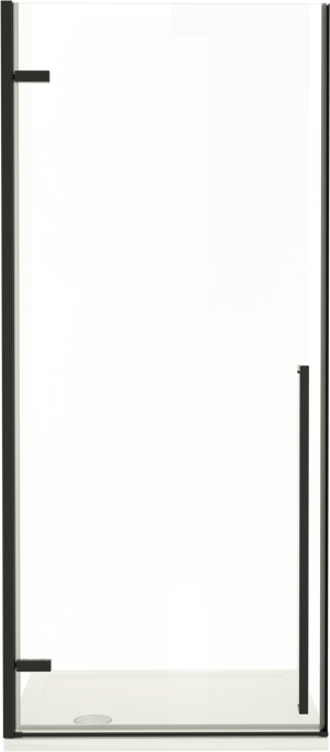 Luca Varess Stilus Duschtür: Drehtür, Links, 90 x 200 cm, Klarglas, Schwarzes Profil, matt