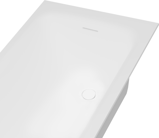 Balmani Rallanta baignoire encastrable mono 170 x 75 cm Solid Surface blanc mat