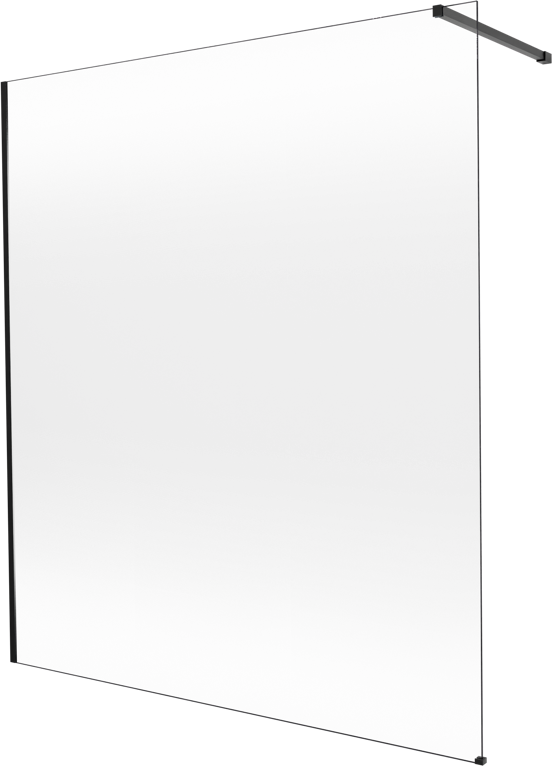 Balmani Modular Walk-In Dusche: 180 x 200 cm, Permafrost, inklusive Coating, Profil Schwarz matt