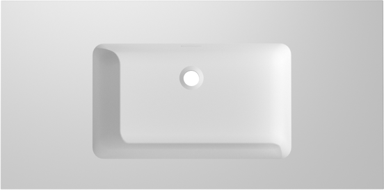 Storke Mata High vasque simple Solid Surface mat 106 x 52 cm