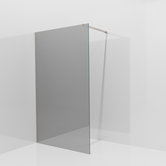 Balmani Modular inloopdouche: 120 x 200 cm, Reflex spiegelglas met coating, Brushed CoolMetal profielen