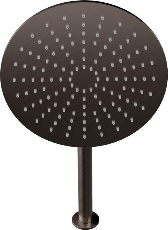 Blaufoss Round 300 tête de douche ronde avec support mural 30 cm Brushed GunMetal
