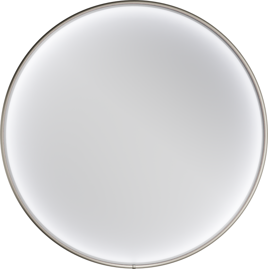 Balmani Secret rond badkamerspiegel Brushed Gunmetal Ø 90 cm met spiegelverlichting en anti-damp