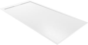 Balmani Indus receveur de douche 180 x 90 cm marbre composite blanc mat structure en ardoise