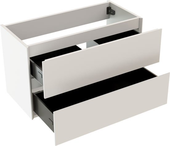 Storke Edge meuble sous-vasque suspendu 80 x 40 cm blanc mat 2 tiroirs