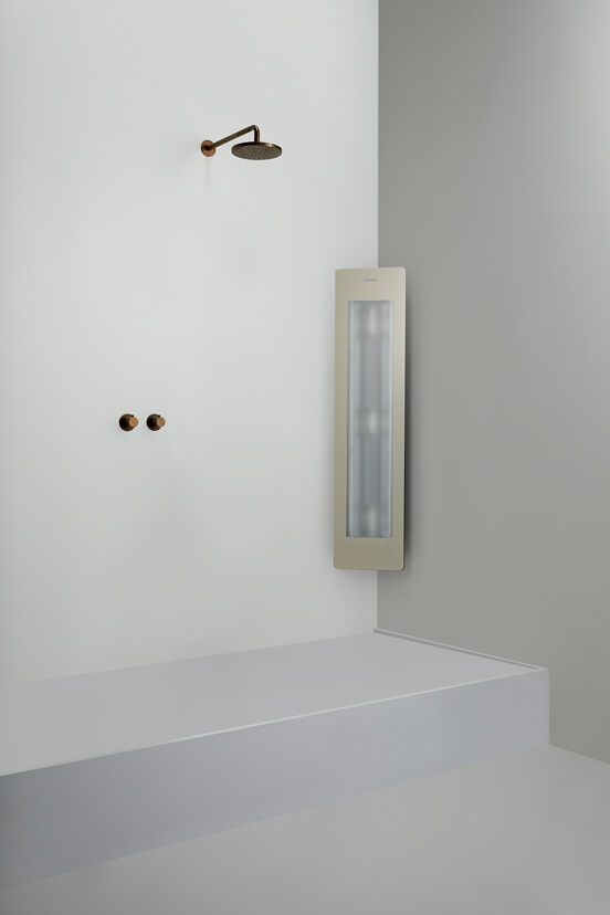 Sunshower One M Infrarood Opbouw in hoek sand white