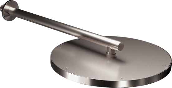 Blaufoss Nola 300 Tête de douche rond 30 cm avec support mural brushed CoolMetal